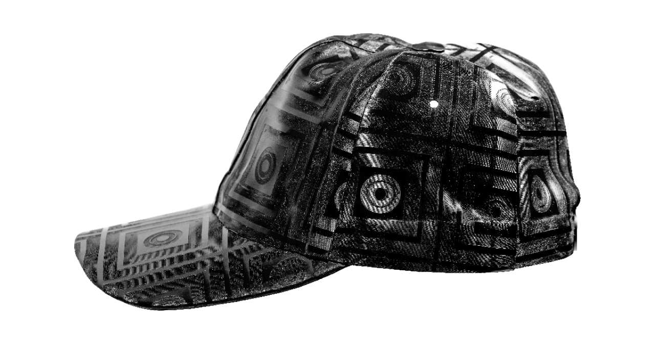 Baseball Cap - Snapback Cap, Quadro All Over Laser Design, PERFECT FIT, Latex Handmade